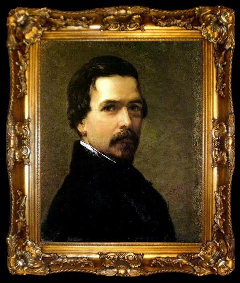 framed  Federico de Madrazo y Kuntz Portrait of Francisco Adolfo de Varnhagen, ta009-2
